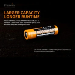Fenix ARB-L21-5000U - USB 21700 Battery -Petromaxi Shop FENIX ARB L21 500U.1 42280.1667922553