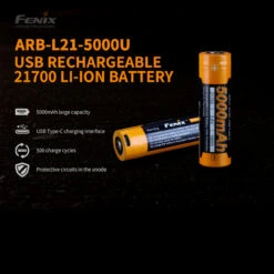 Fenix ARB-L21-5000U - USB 21700 Battery -Petromaxi Shop FENIX ARB L21 500U.2 87464.1667922553