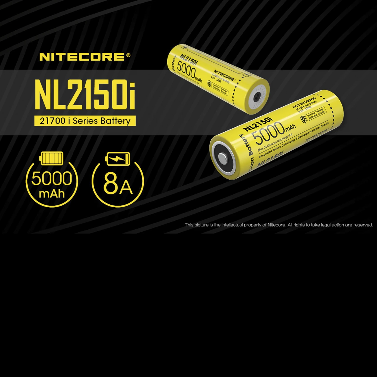 Nitecore 21700 I Series Li-ion Battery 5000mAh NL2150i 9 Nitecore 21700 I Series Li-ion Battery 5000mAh NL2150i - Image 7