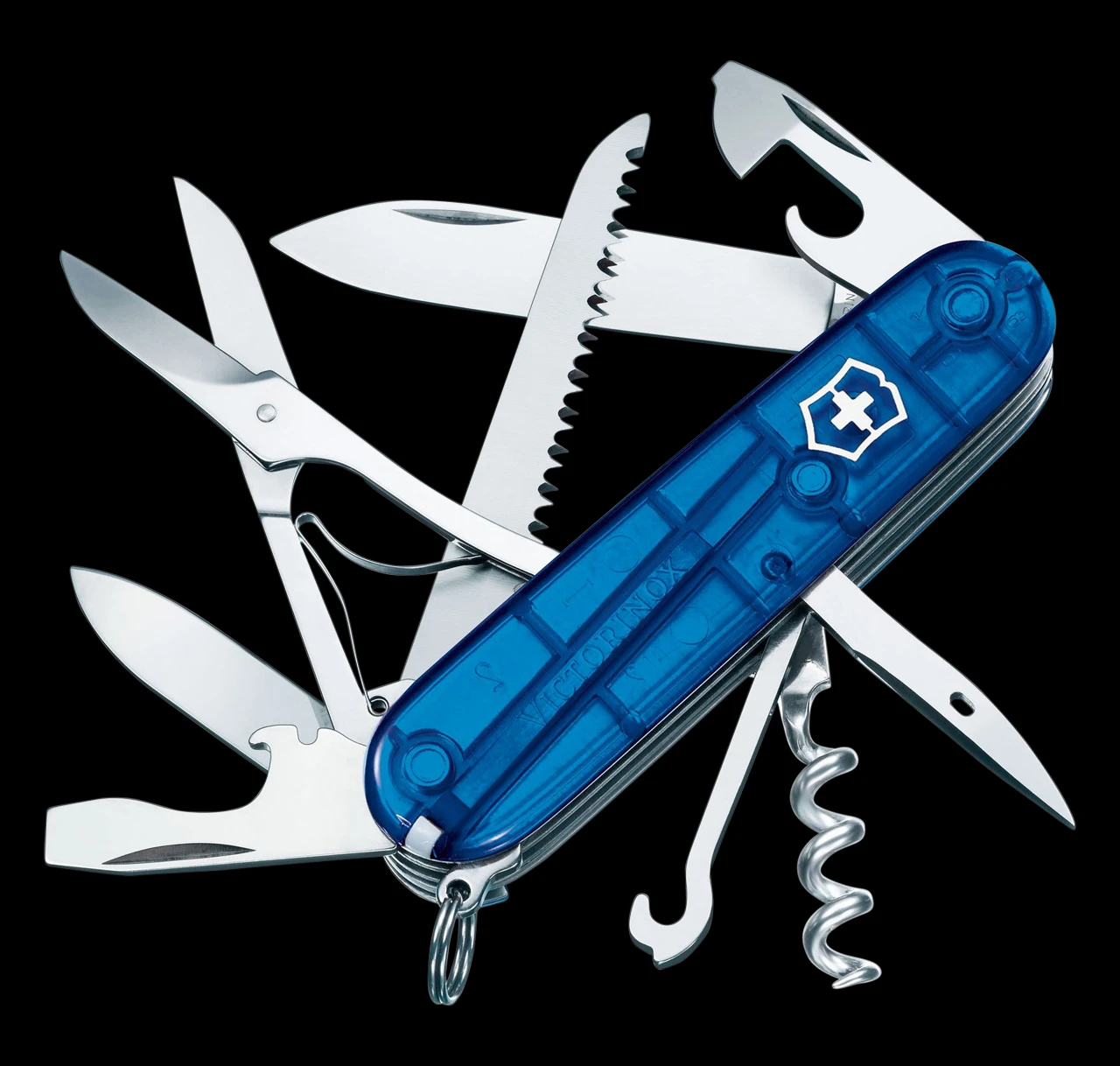 Victorinox Huntsman Blue Transparent 3 Victorinox Huntsman Blue Transparent