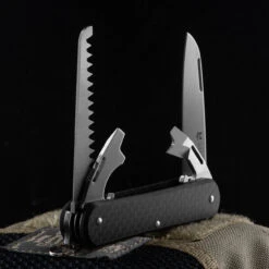 Fox Vulpis 4 Saw Carbon Fibre Penknife -Petromaxi Shop vulpisCFdet 82397.1686567908
